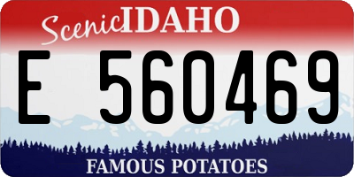 ID license plate E560469