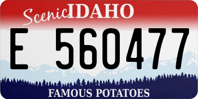 ID license plate E560477