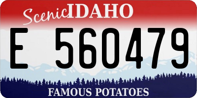 ID license plate E560479