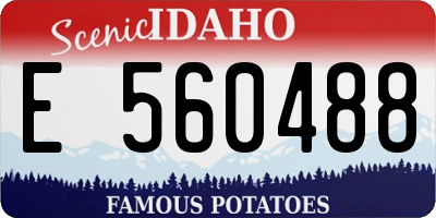 ID license plate E560488