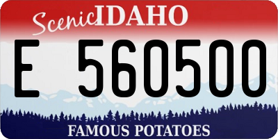 ID license plate E560500