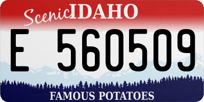 ID license plate E560509