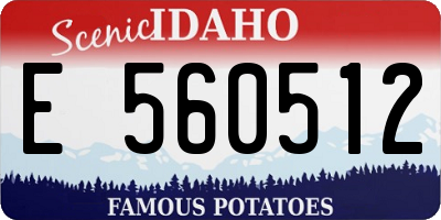 ID license plate E560512