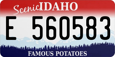 ID license plate E560583