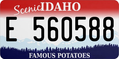ID license plate E560588