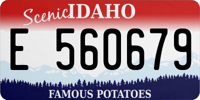 ID license plate E560679