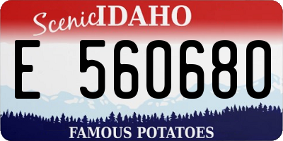 ID license plate E560680