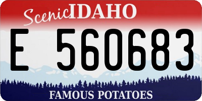 ID license plate E560683