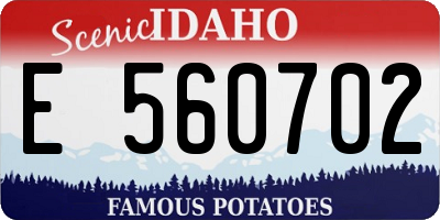 ID license plate E560702