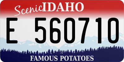 ID license plate E560710