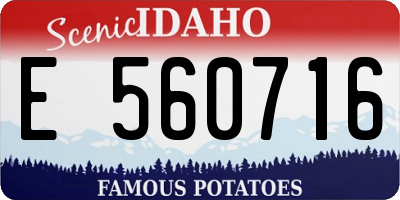 ID license plate E560716