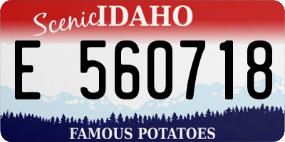 ID license plate E560718