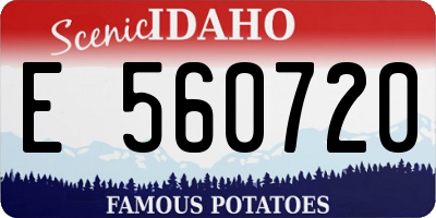 ID license plate E560720