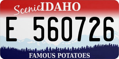 ID license plate E560726
