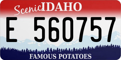 ID license plate E560757