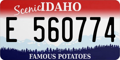 ID license plate E560774