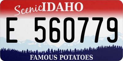 ID license plate E560779