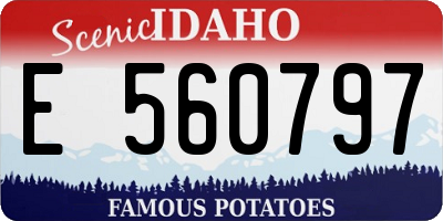 ID license plate E560797