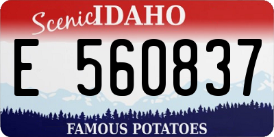 ID license plate E560837