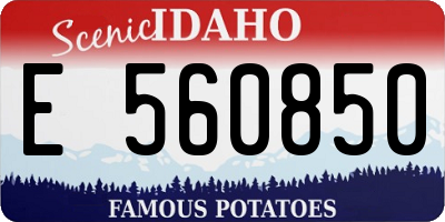 ID license plate E560850