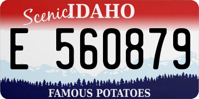 ID license plate E560879