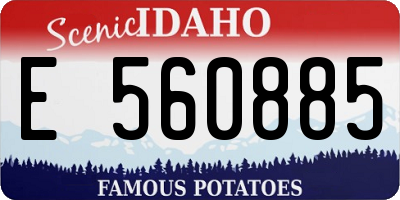 ID license plate E560885