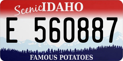 ID license plate E560887