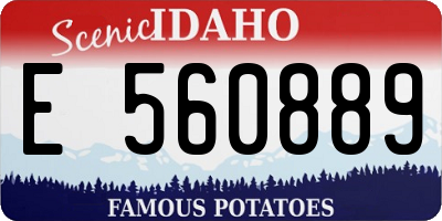 ID license plate E560889