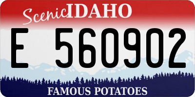 ID license plate E560902