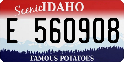 ID license plate E560908