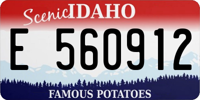 ID license plate E560912