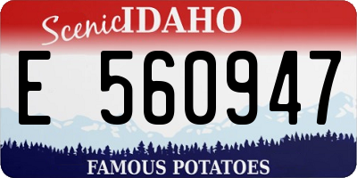 ID license plate E560947