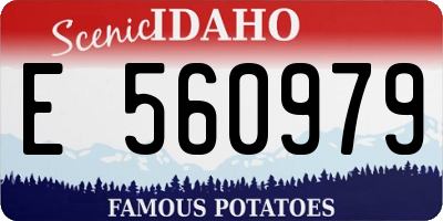 ID license plate E560979