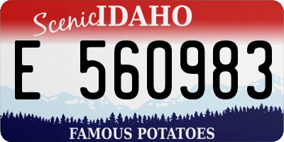ID license plate E560983