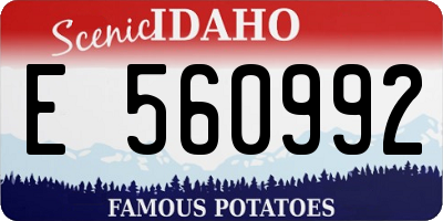 ID license plate E560992