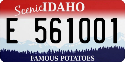 ID license plate E561001