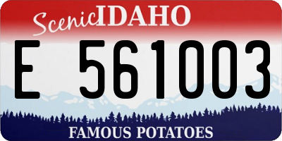 ID license plate E561003