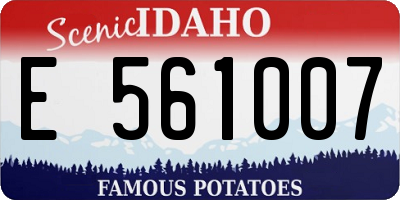 ID license plate E561007