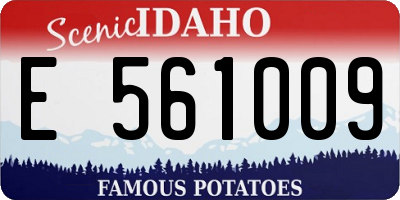 ID license plate E561009