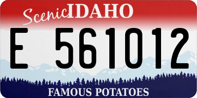 ID license plate E561012