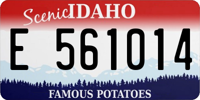 ID license plate E561014