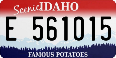ID license plate E561015