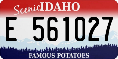 ID license plate E561027