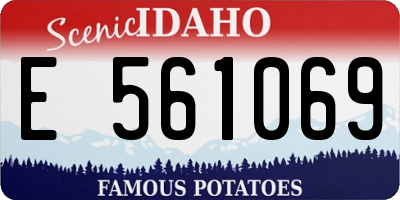 ID license plate E561069