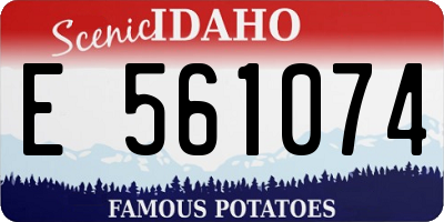 ID license plate E561074