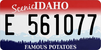ID license plate E561077
