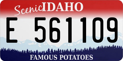 ID license plate E561109