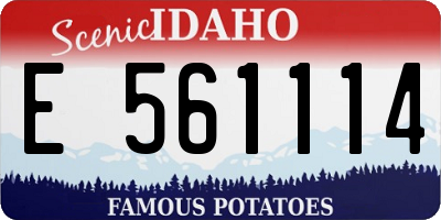 ID license plate E561114