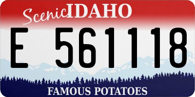 ID license plate E561118