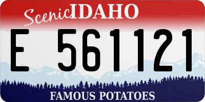 ID license plate E561121